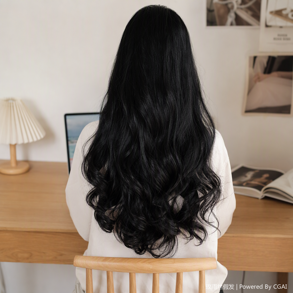 Natural and plump wig pieces, smooth and comfortable, glue-free and traceless, can modify hairstyles. Home portable outfit Specification image
