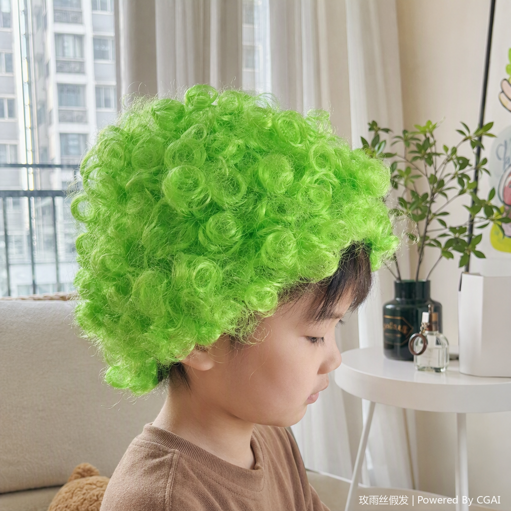 Natural curly long wig for women, Korean style fluffy big wave wig, entire wig accessory, no need to wash or care Application Scenario