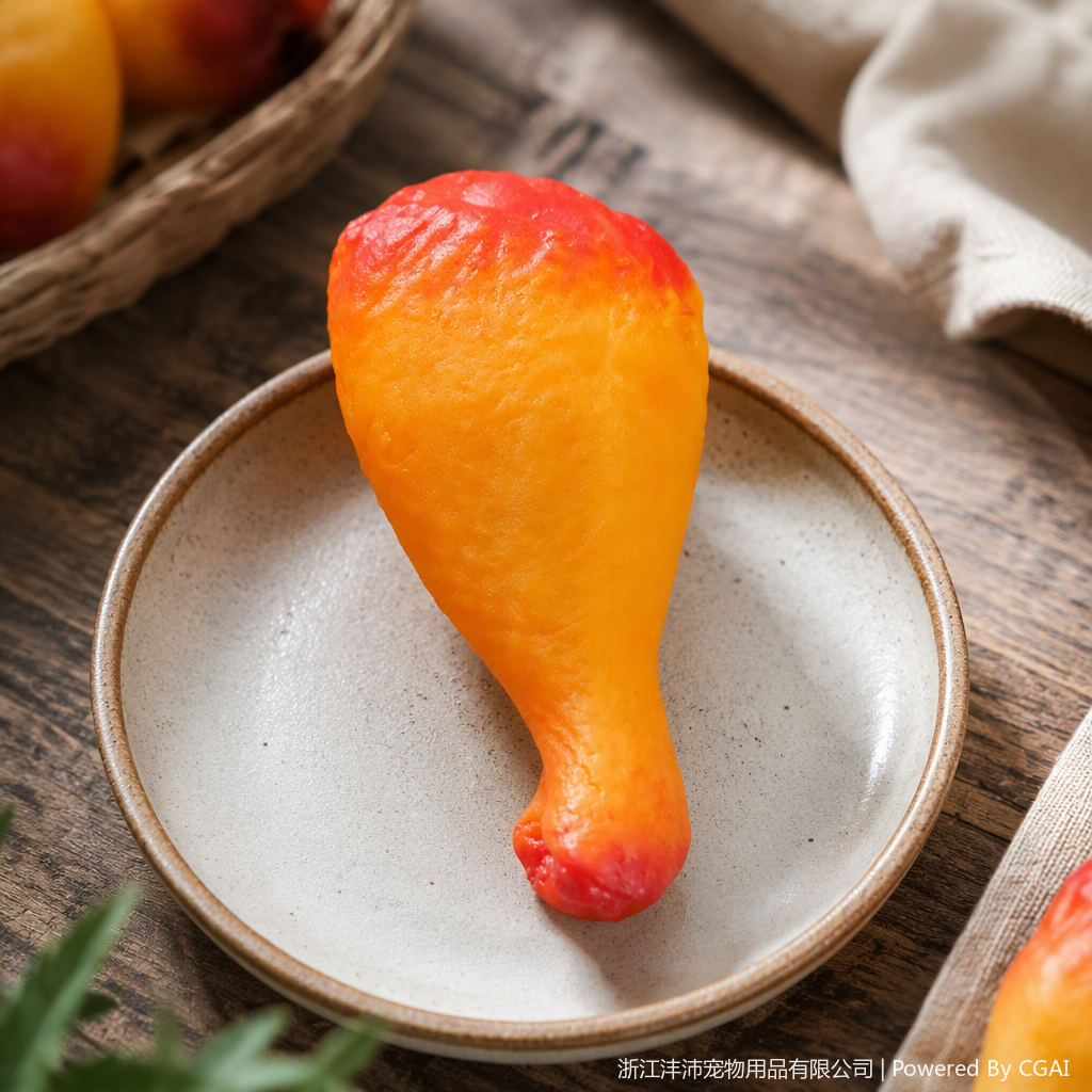 Orange-red chicken leg-shaped jewelry, handcrafted ornaments, creative home decoration items, gifts and collectibles details Picture