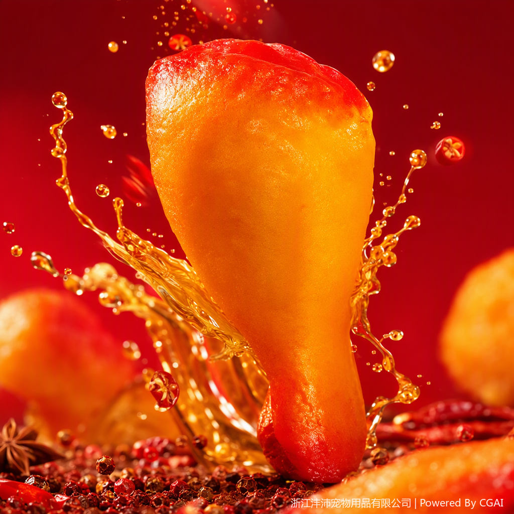Orange-red chicken leg-shaped jewelry, handcrafted ornaments, creative home decoration items, gifts and collectibles Specification image