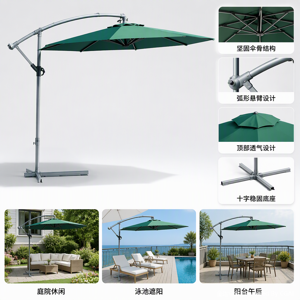 The multi-functional sunshade umbrella is a portable rain and wind protection product that can be used in both sunny and rainy weather. It is a lightweight outdoor sun umbrella for sun protection and shading Application Scenario