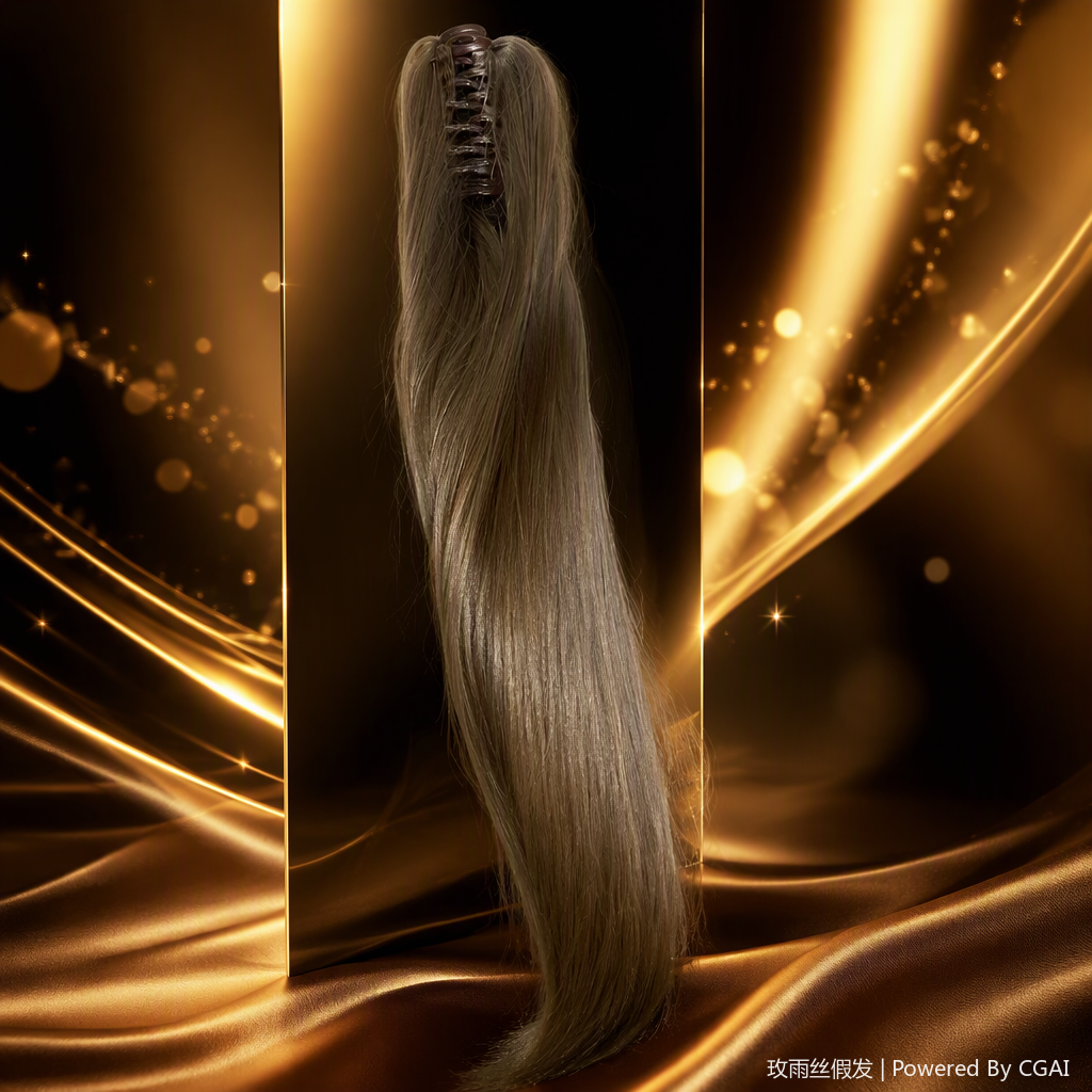 Natural and plump wig pieces, soft and light, glue-free patches, suitable for various occasions, comfortable and natural wig accessories details Picture