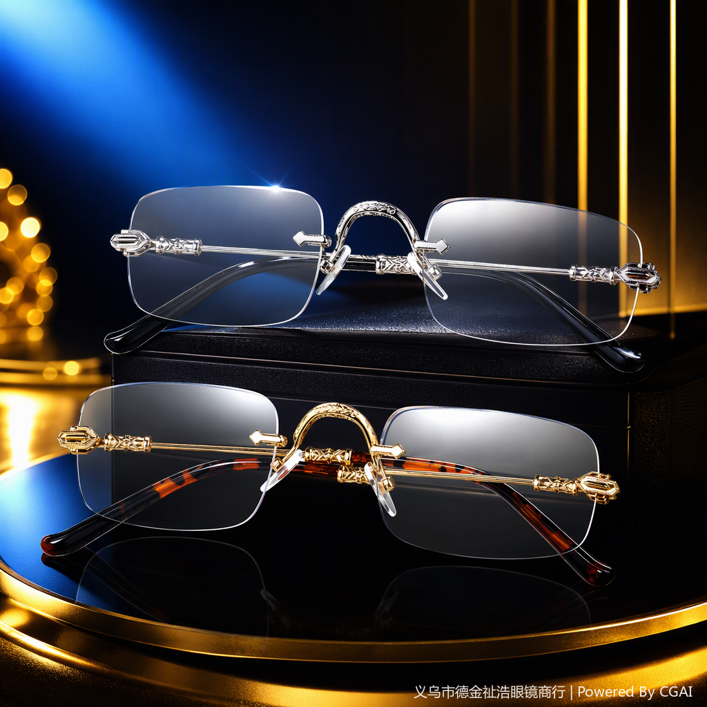 Metallic frame color-changing glasses, silver style, fashionable UV protection for both men and women, and gold style, trendy and versatile sunglasses Specification image