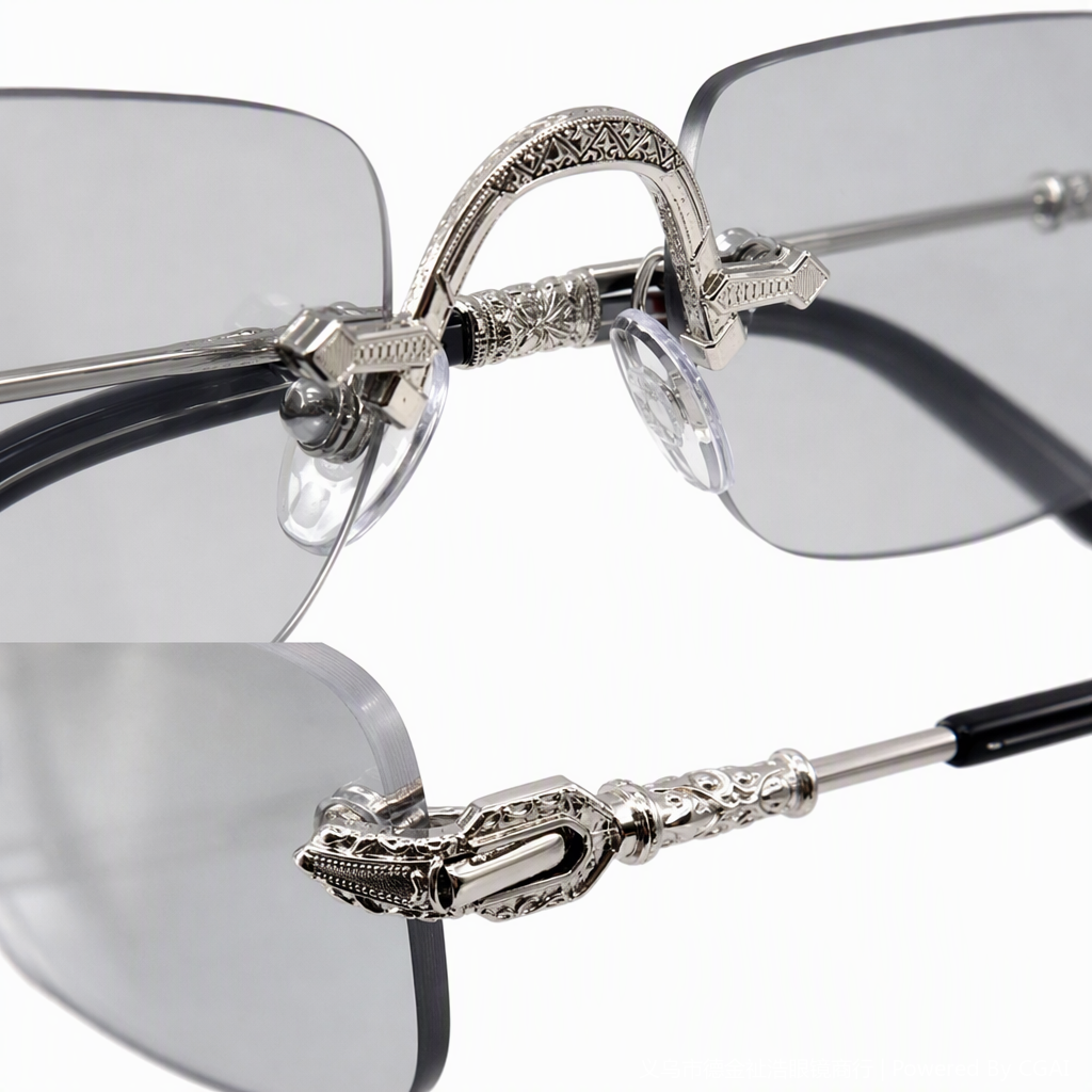Metallic frame color-changing glasses, silver style, fashionable UV protection for both men and women, and gold style, trendy and versatile sunglasses Application Scenario
