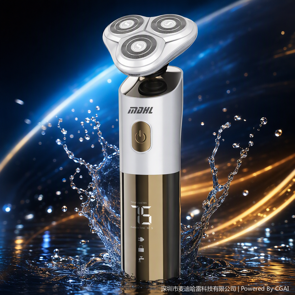 The imported electric shaver is a portable rechargeable men's shaving wonder. The multi-functional shaver has a new blade Item Picture