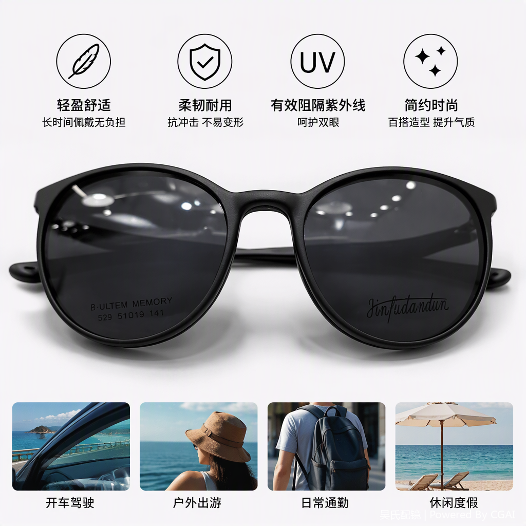 Gafas de sol polarizadas de moda para hombres gafas de sol con protección uv gafas de sol polarizadas negras gafas de sol de tendencia para hombres y mujeres
