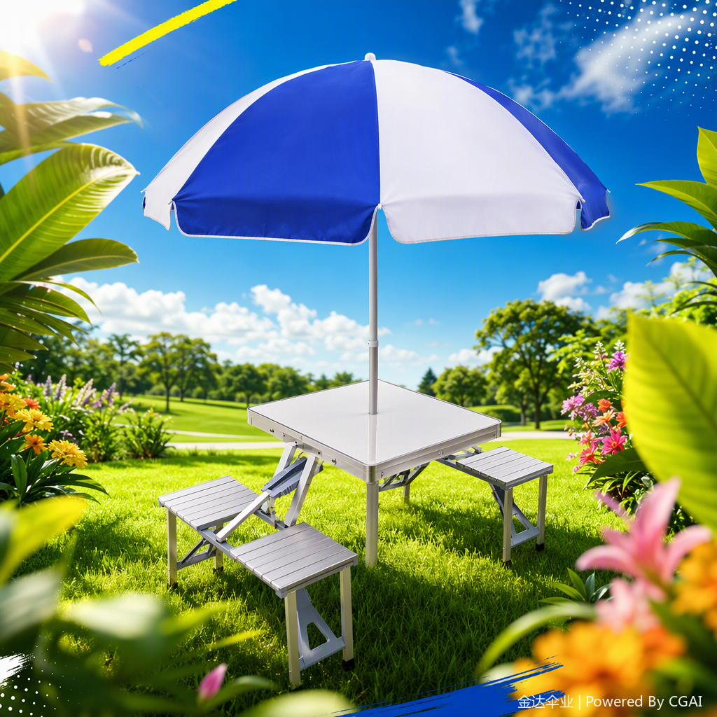 Multi-functional portable folding table and chair, outdoor camping equipment, mountain climbing, camping, picnic and leisure products combination set details Picture