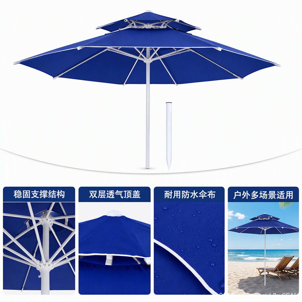 Multi-functional sun umbrella, rain and wind protection, portable sun umbrella for both sunny and rainy days, UV protection, leisure outdoor products details Picture