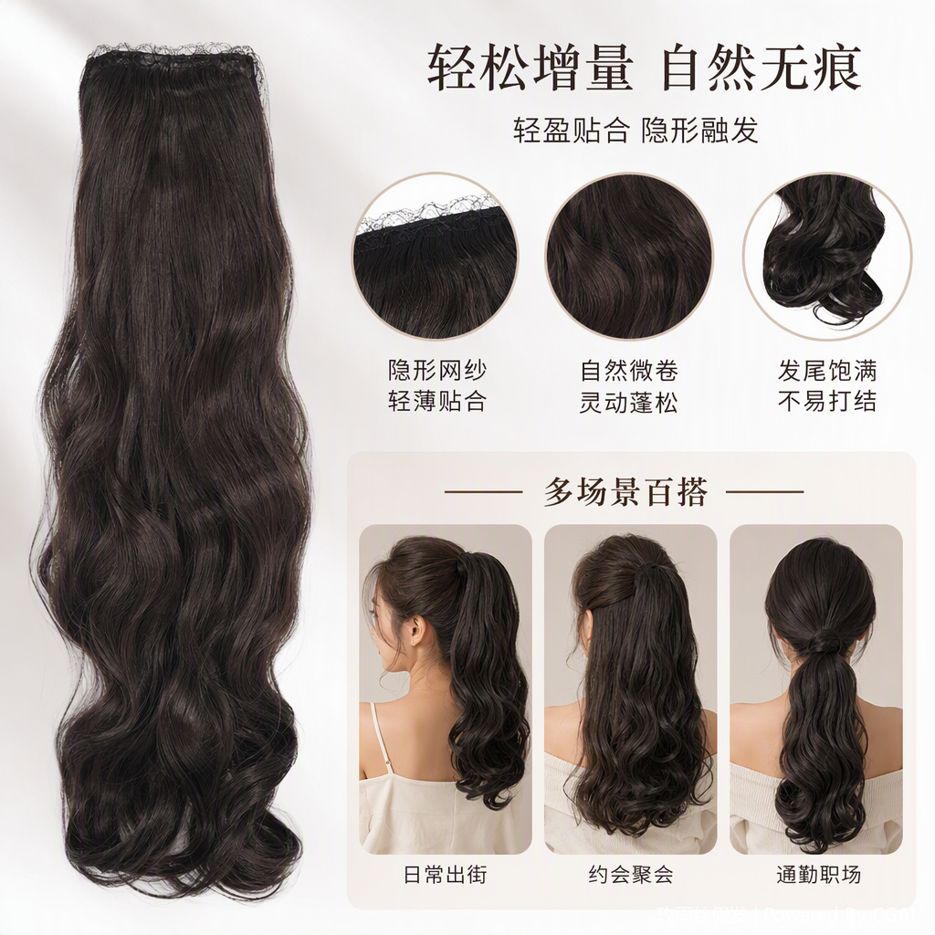 The natural and plump wig pieces are soft, comfortable, light and easy to wear. They are professional home hair modification accessories Application Scenario