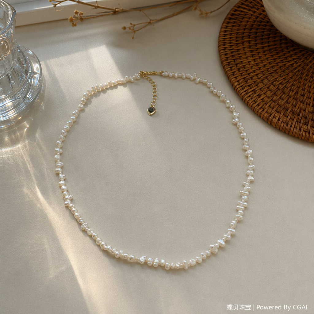 Elegant white pearl necklace, simple, fashionable and versatile, a classic gift accessory for women details Picture