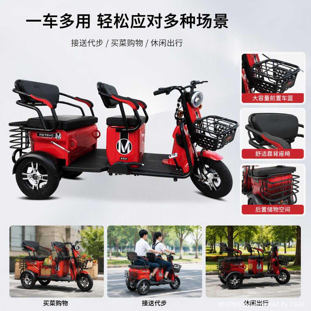 High-strength electric tricycle parts are wear-resistant and corrosion-resistant, suitable for multi-scenario travel safety guarantees details Picture