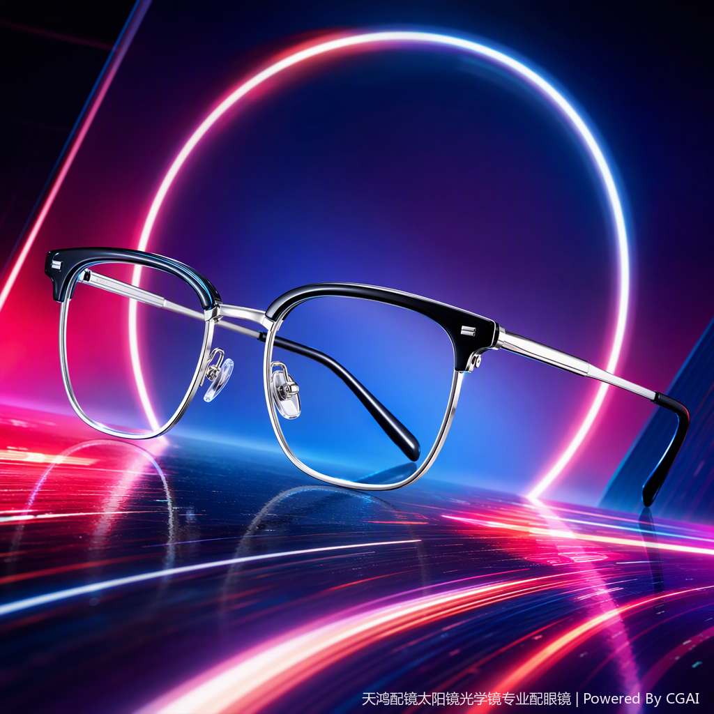Fashionable and lightweight frame glasses, suitable for both men and women, simple and trendy spectacle frame accessories, versatile details Picture