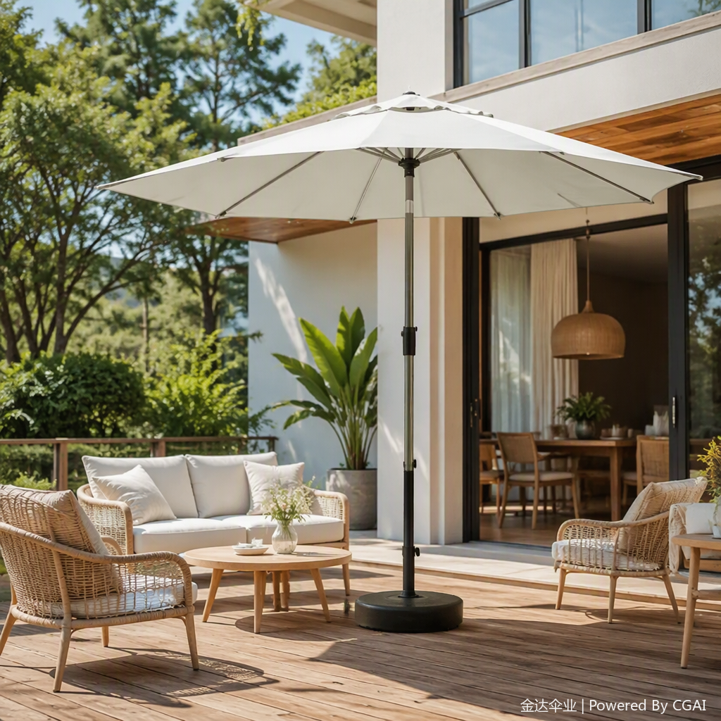 The multi-functional sun umbrella is rainproof and windproof. It is portable and foldable, suitable for both sunny and rainy days. It is an outdoor leisure sun umbrella that can protect against ultraviolet rays
