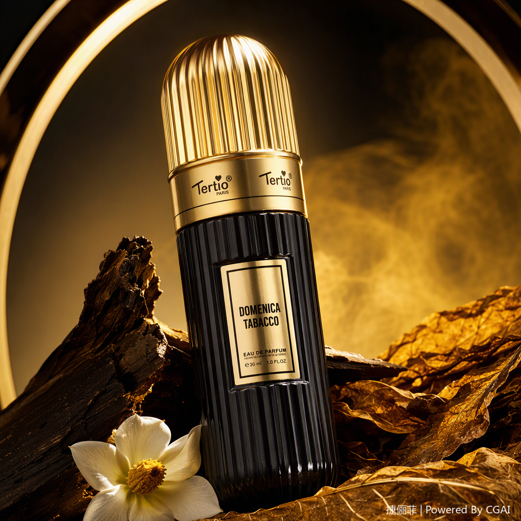 Golden bottle cap, black bottle body, fashionable, simple and high-end fragrance container, gift decoration Specification image