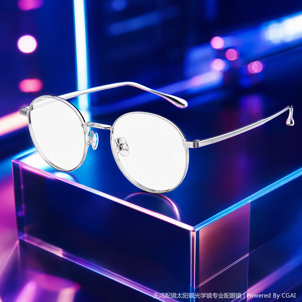 Fashionable and lightweight metal-framed glasses, unisex high-definition anti-glare lenses, trendy accessories