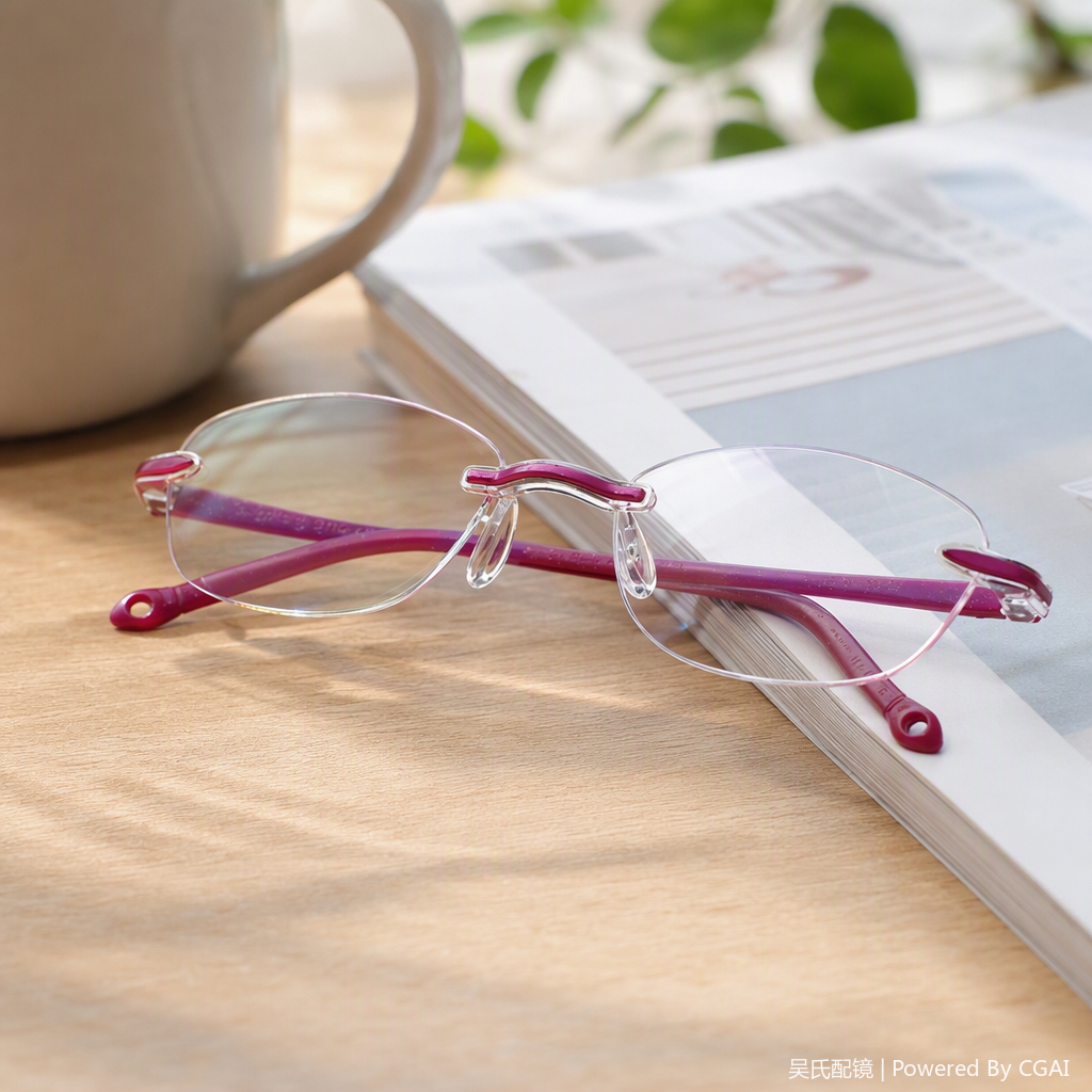 Moda liviano púrpura sin marco gafas de lectura hd antideslumbrantes gafas para ancianos comodidad y durabilidad estilo de tendencia details Picture