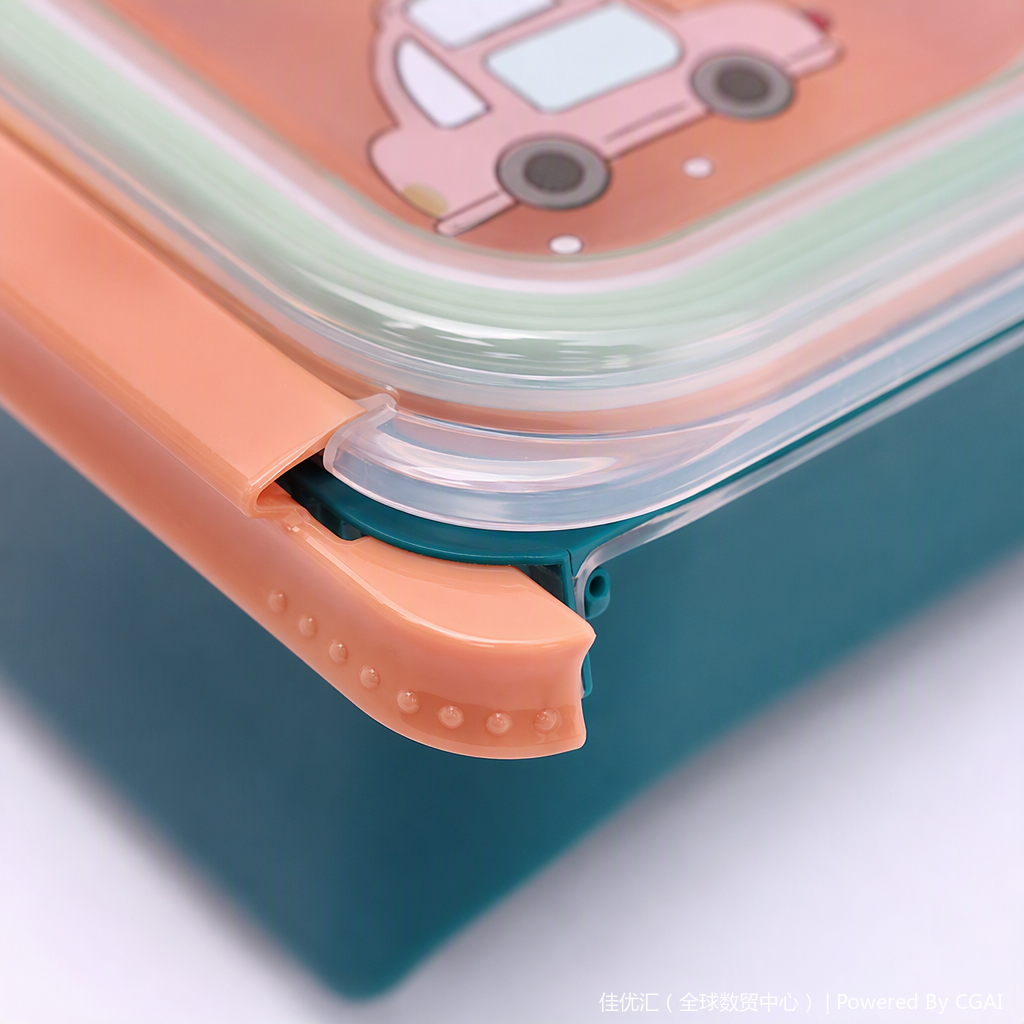 Sealed heat-resistant plastic lunch boxes, portable tableware storage boxes, family bento boxes, student use, multiple colors available Specification image