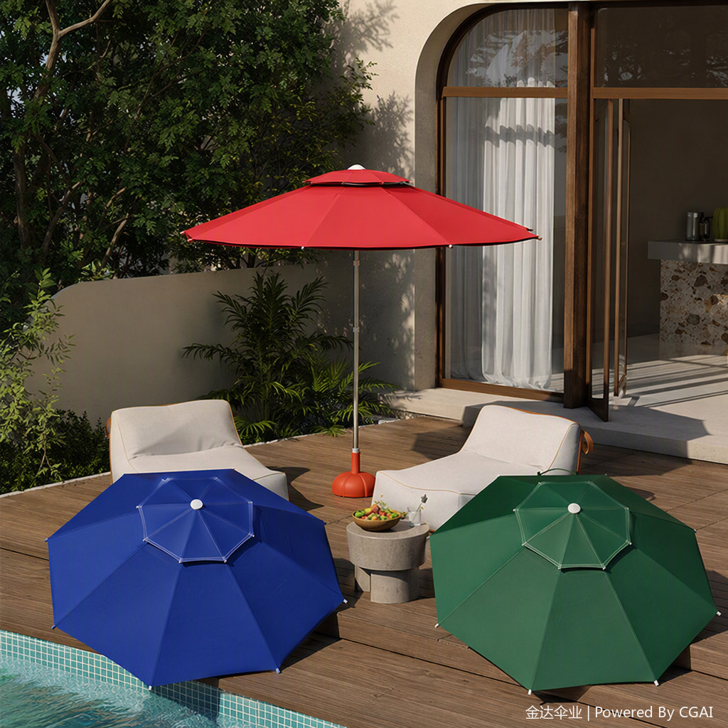 Multi-functional sunshade umbrella, rain and wind protection, portable folding, all-weather and all-weather outdoor sun umbrella, sun protection, wind protection and sunshade umbrella