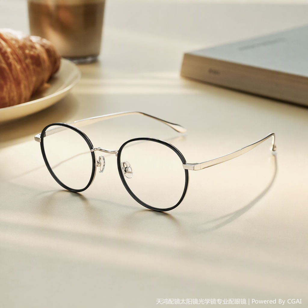 Fashionable and lightweight metal-framed glasses for both men and women, high-definition anti-blue light eye-protecting frames, trendy styles Application Scenario
