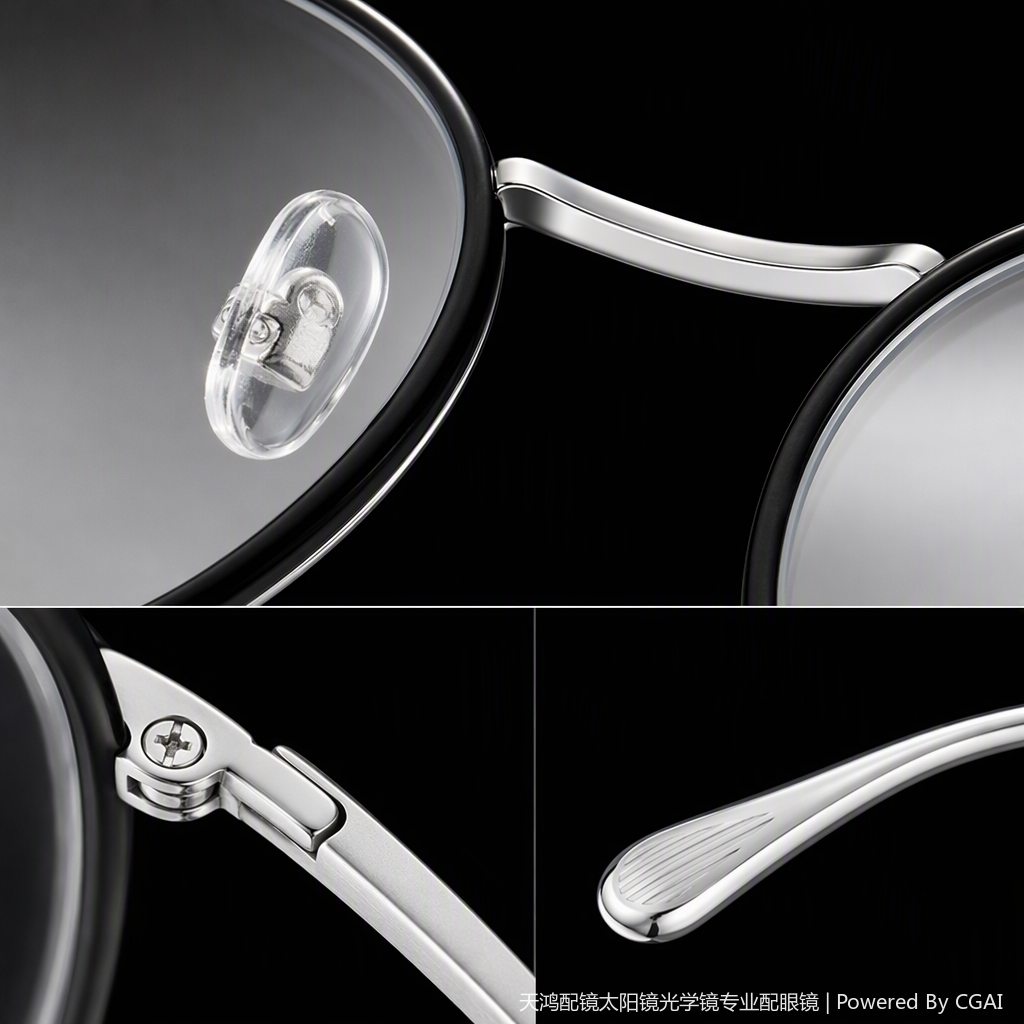 Fashionable and lightweight metal-framed glasses for both men and women, high-definition anti-blue light eye-protecting frames, trendy styles Item Picture