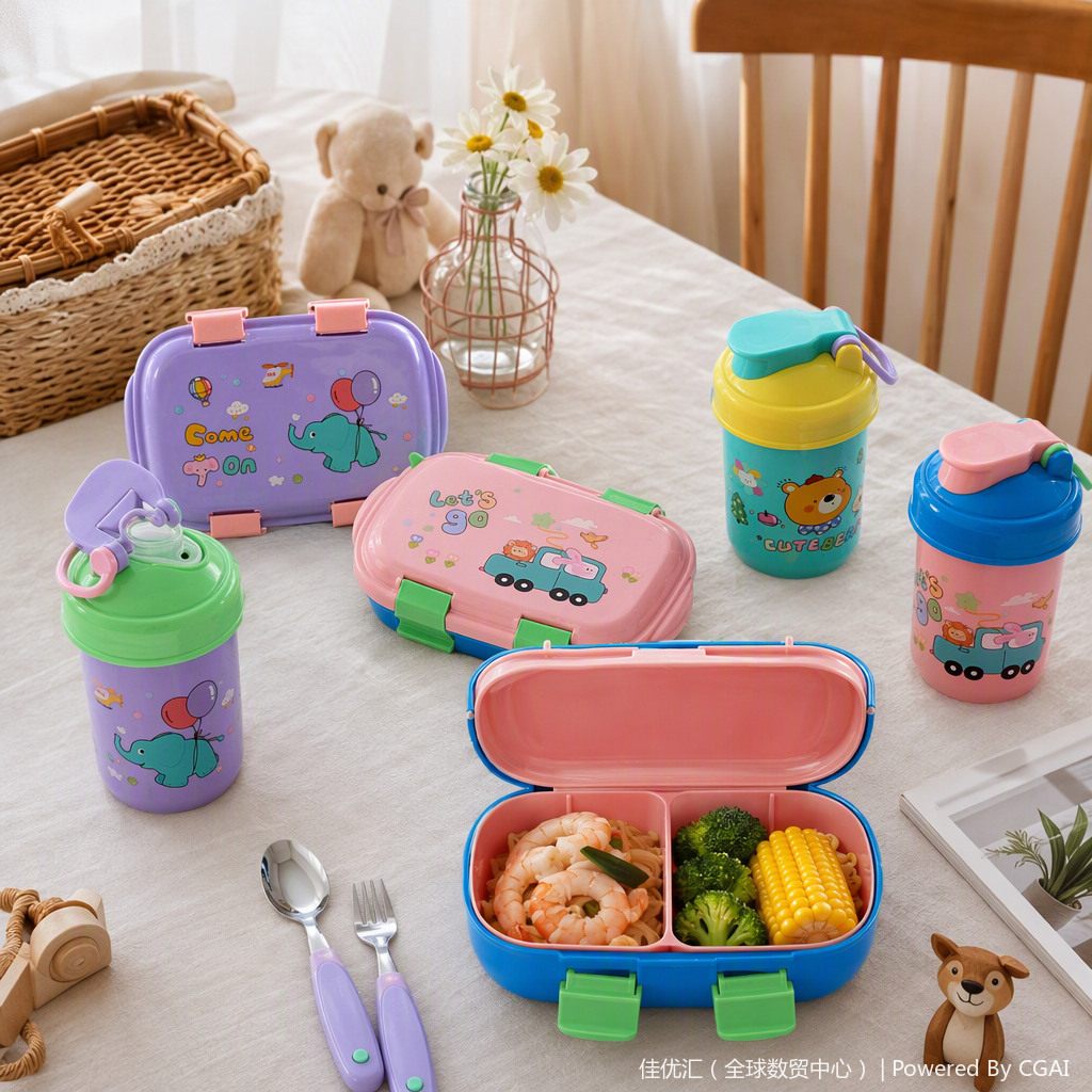 Multi-functional sealed and fresh-keeping lunch box, portable plastic lunch box, household bento box with lid, large-capacity storage box