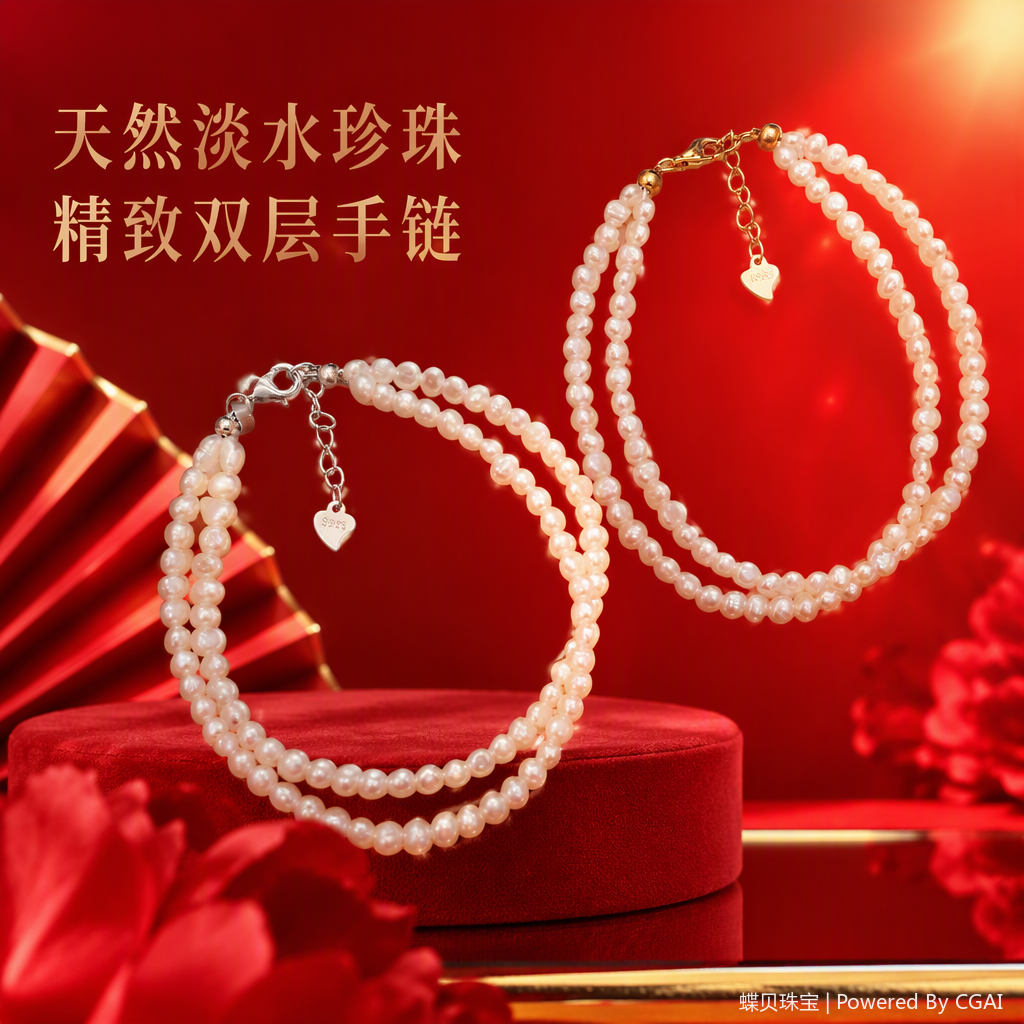 White background freshwater pearl necklace, silver clasp heart-shaped tag, gold clasp heart-shaped tag, natural pearl label. No return or exchange once torn Specification image