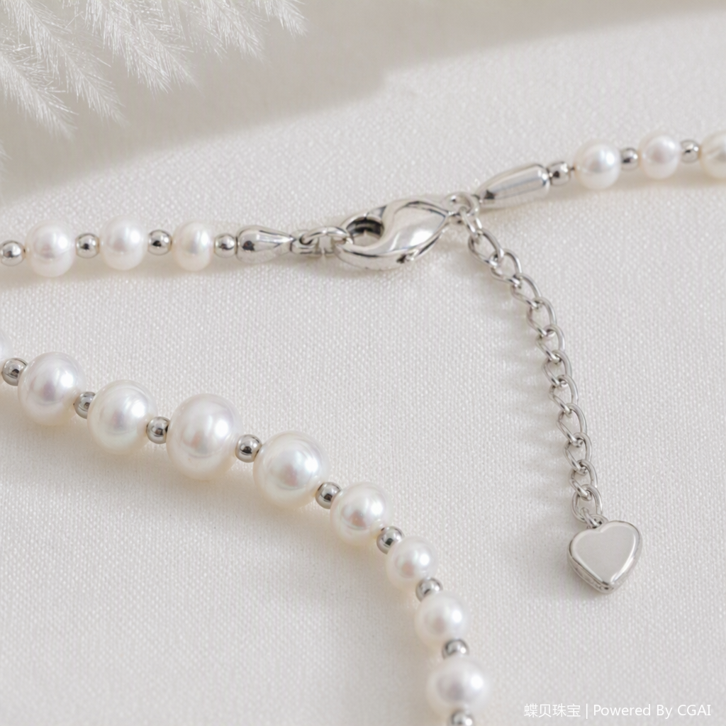 The pure white pearl necklace is a versatile, fashionable, simple and elegant gift jewelry with a wide variety of styles Application Scenario