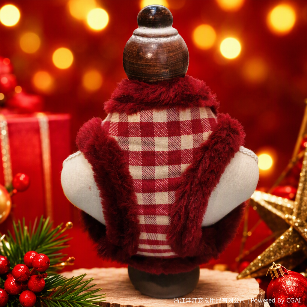Fashionable and warm checkered plush vest for men and women, a loose and thick outerwear that is trendy and versatile for autumn and winter Specification image
