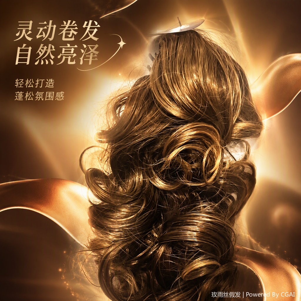 Natural and plump wig pieces, soft and fluffy, heat-free and easy to stick, light and comfortable home hair care products Application Scenario