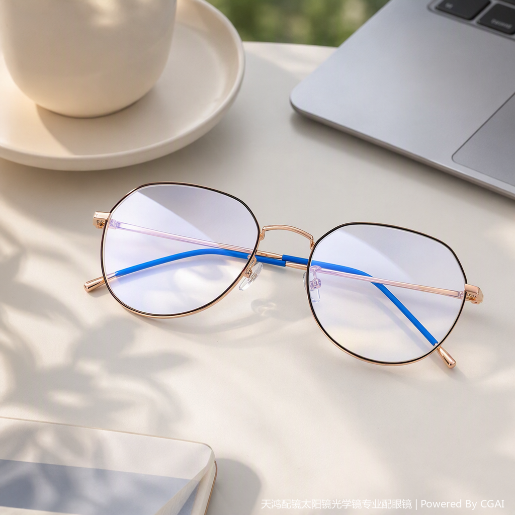 Fashionable and lightweight frame glasses for both men and women, simple and trendy spectacle frame, high-definition scratch-resistant spectacle frame accessories details Picture