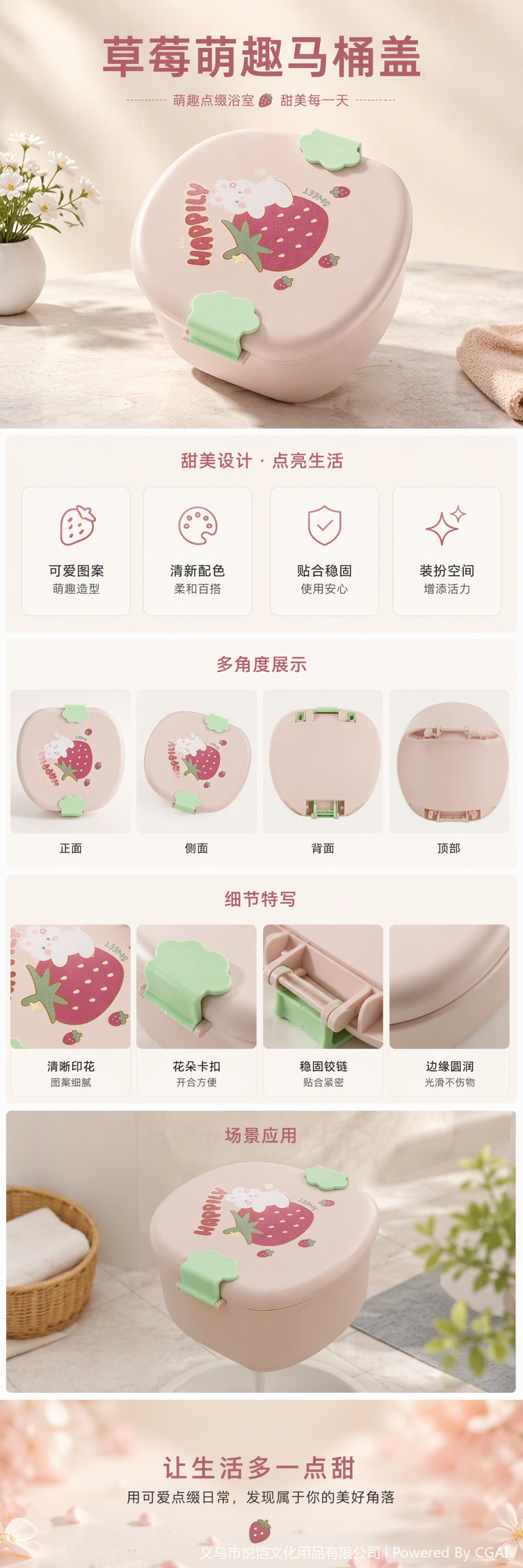 多功能陶瓷牙刷架牙具座卫生间收纳置物架简约防滑洗漱用品收纳架详情1