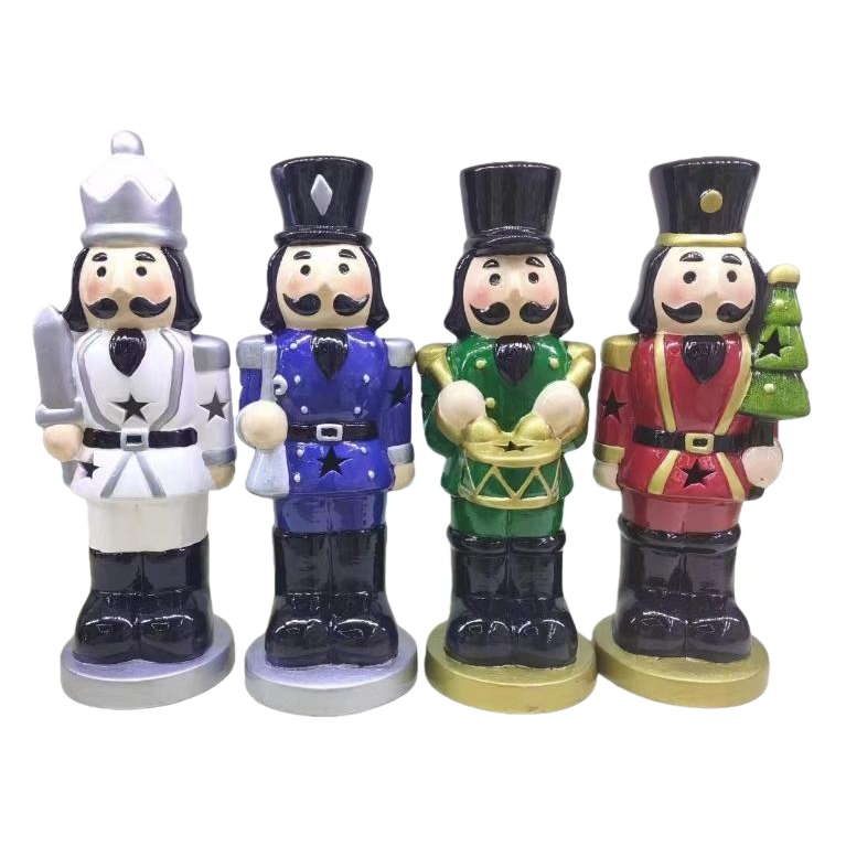 Colorido cascanueces soldado muñeca artesanía artesanal decoración de vacaciones niños regalo divertido coleccionable Item Picture