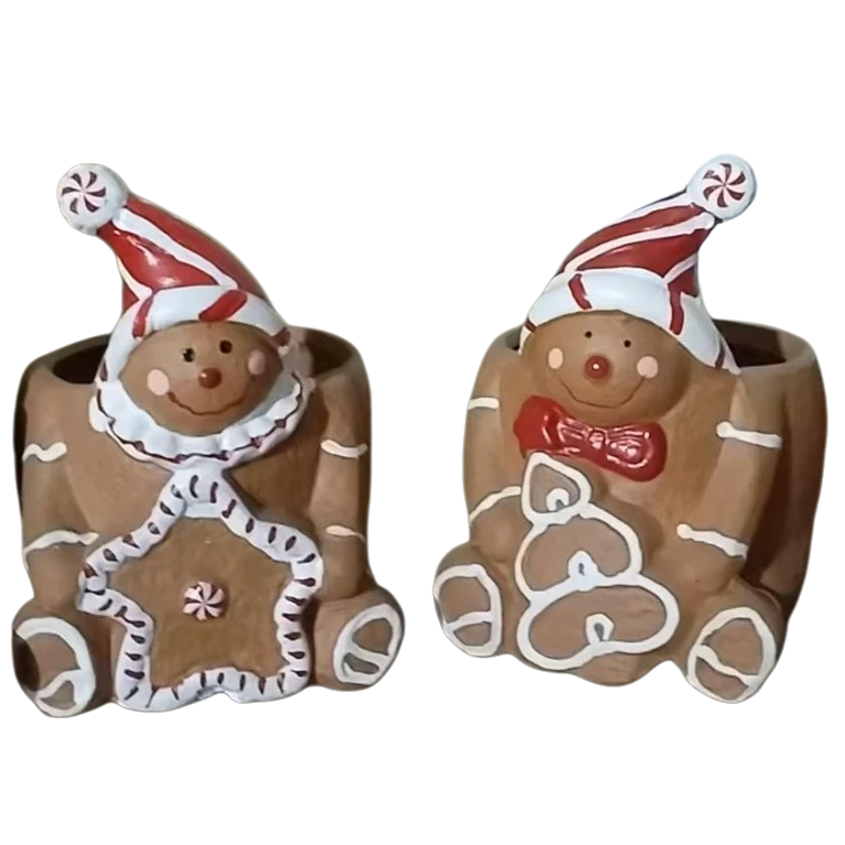Creative brown gingerbread man decorative display, Christmas home decoration, festive atmosphere display, gift giving Item Picture