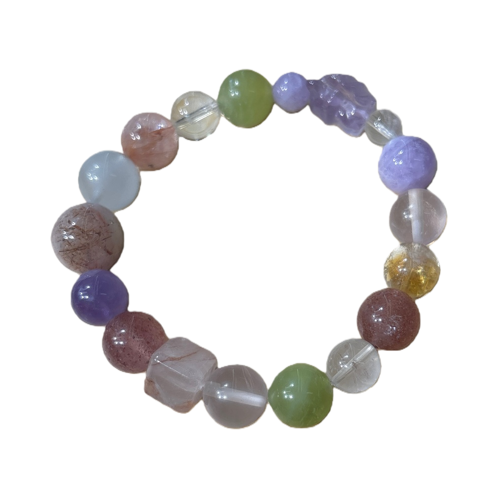 Colorful crystal bracelet, fashionable bracelet and jewelry, female student couple bracelet as a gift, summer new style Item Picture