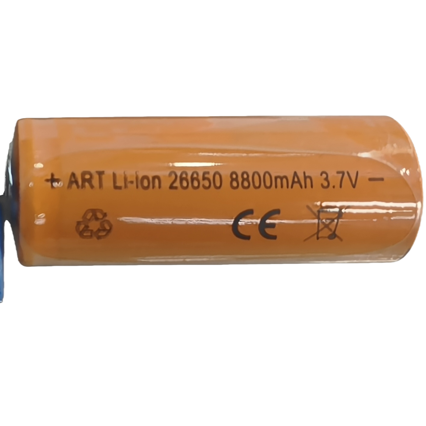 The multi-functional orange cylindrical battery features high performance and long life, suitable for electronic devices Item Picture
