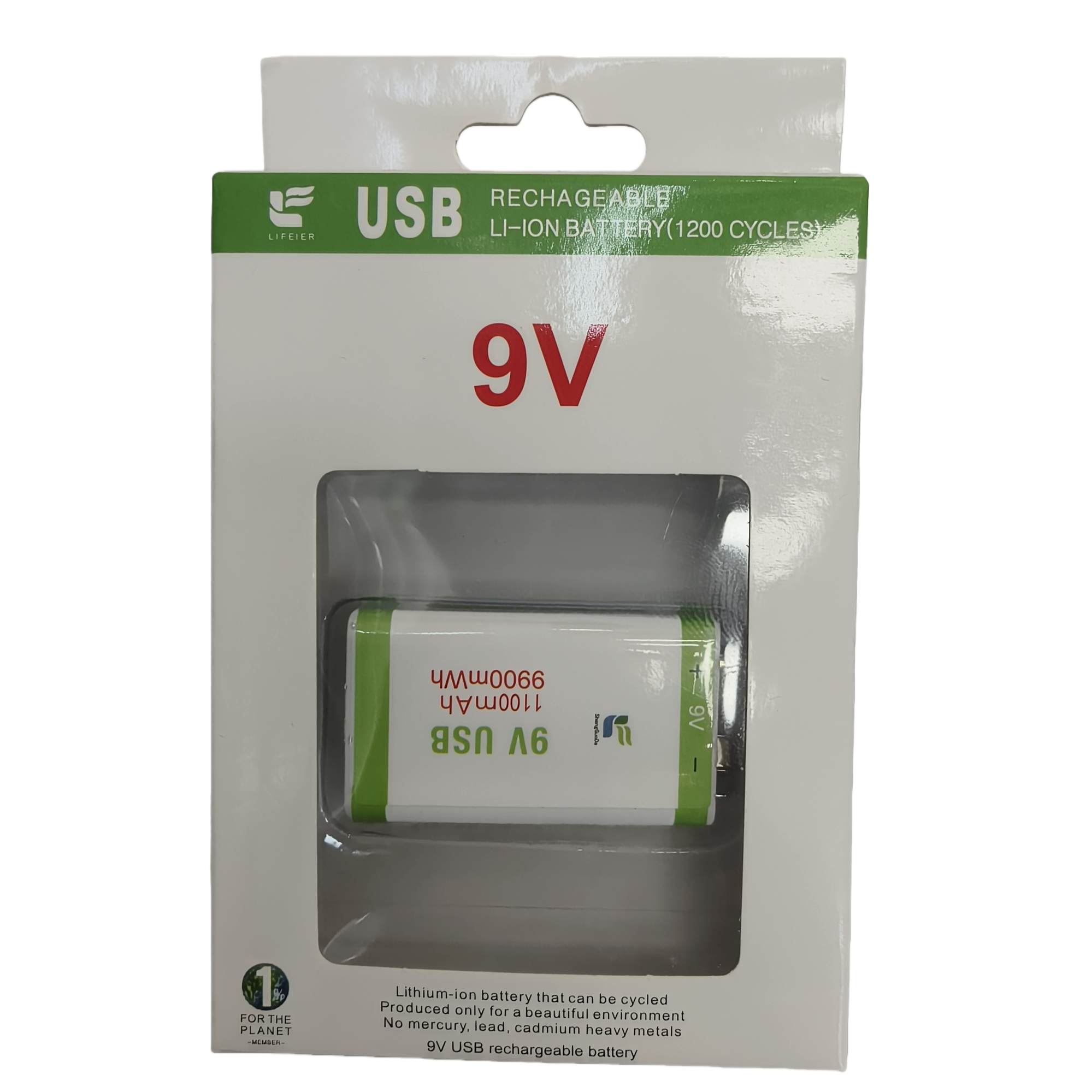 9V recargable li-ion batería caja blanca fuente de alimentación de carga portátil uso múltiple adaptador caja de batería Item Picture