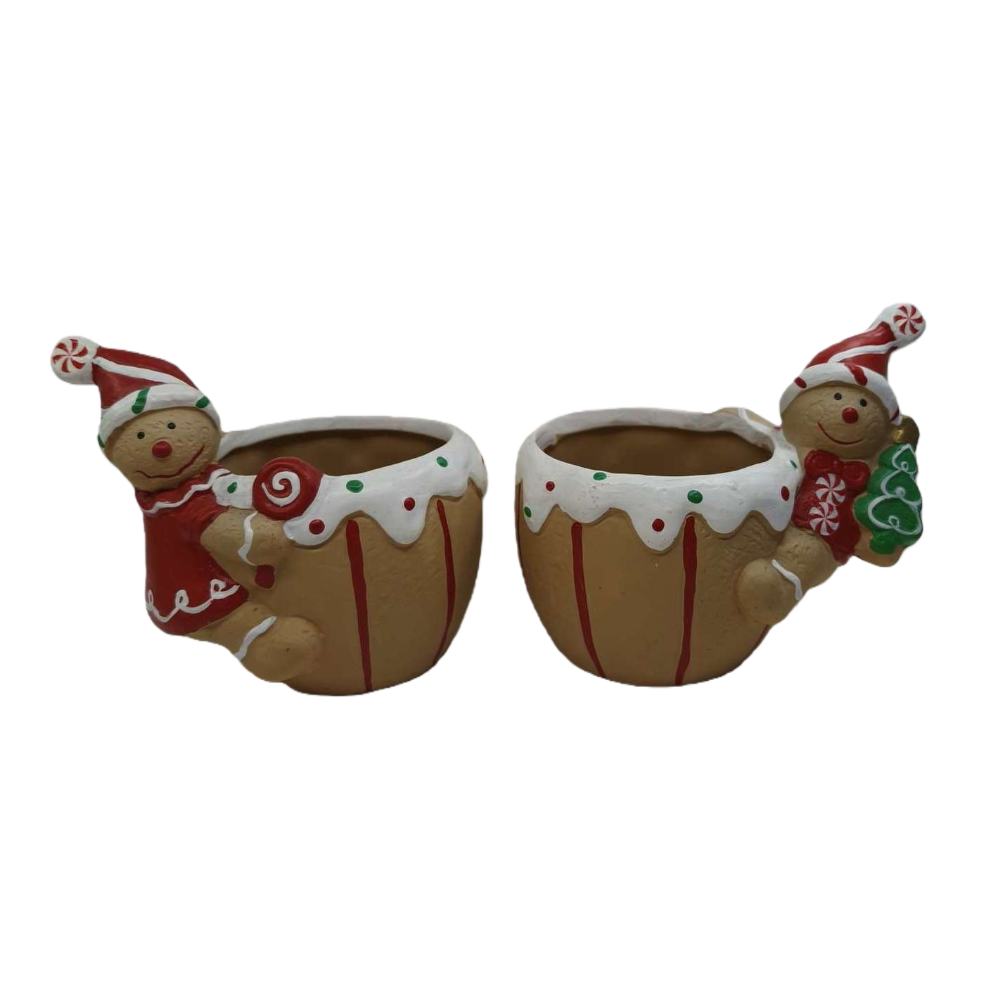 Navidad pan de jengibre hombre forma maceta decoración creativa regalos navideños accesorios para el hogar vacaciones esenciales Item Picture