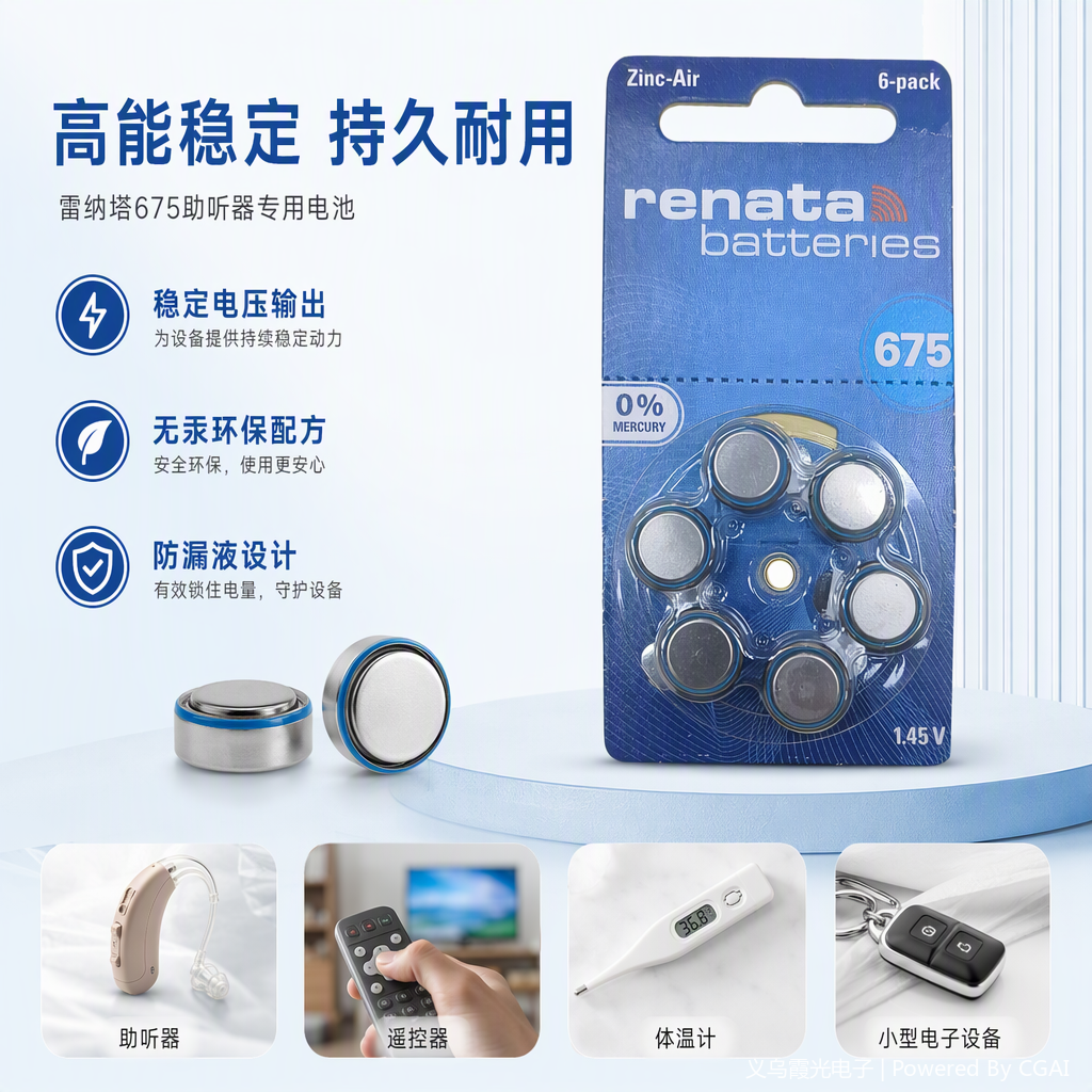 Paquete azul seis botones redondos de plata batería incrustada embalaje de plástico transparente batería de repuesto aplicable relojes electrónicos