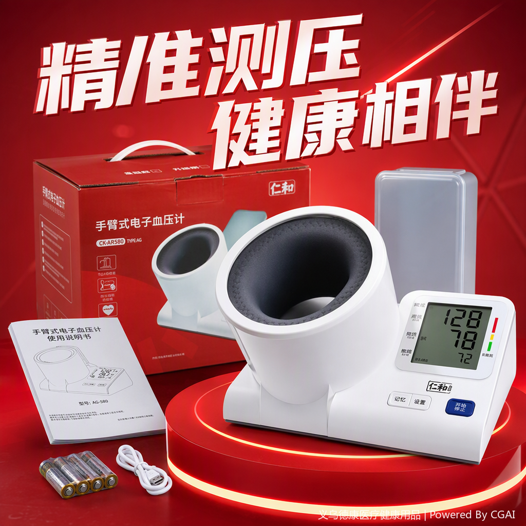 Home blood pressure monitor, medical maintenance, digital display, portable blood pressure monitor, health detection instrument details Picture