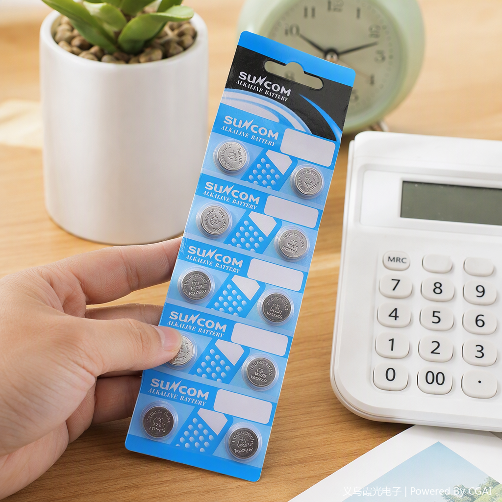 suncom alkaline button battery blue pack larga duración reloj aplicable dispositivos electrónicos details Picture