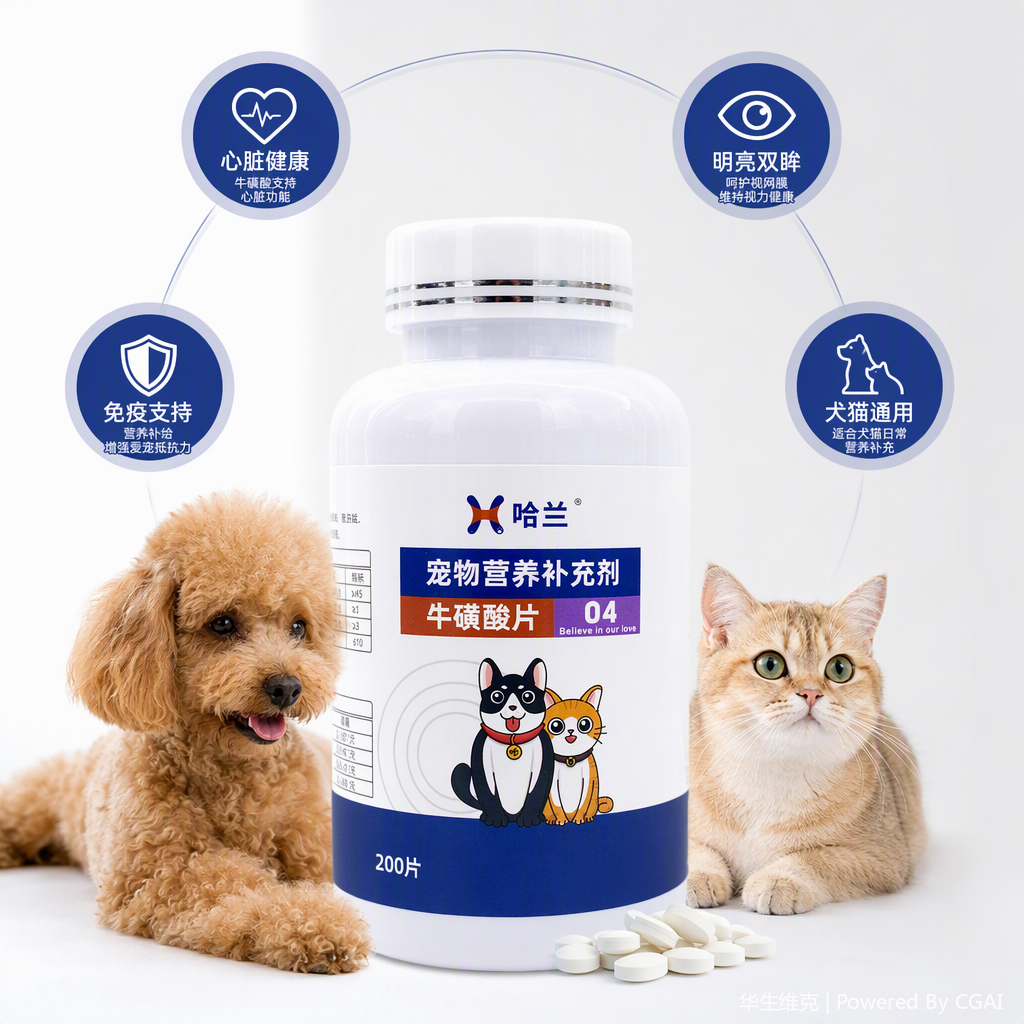 Watson Vik Haran Cat Taurine Tablets 200 Tablets for Kittens, adult Cats, Pet vision, heart, Retina, and cat health products Specification image