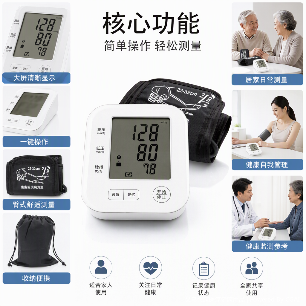 Home smart blood pressure monitor, portable blood pressure monitor, health management, home blood pressure instrument, medical and maintenance products