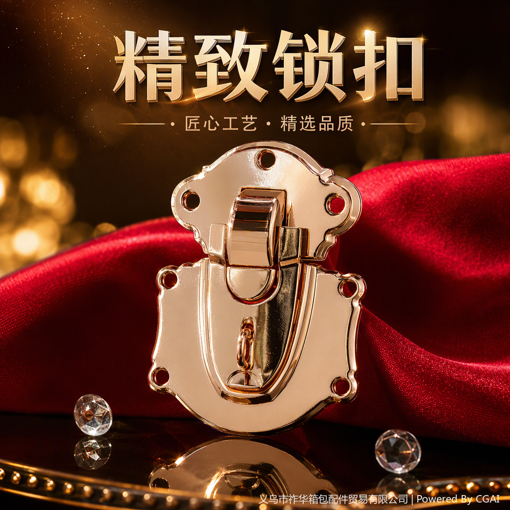 时尚金属搭扣手提包配件高档金色装饰品百搭潮流配件详情4