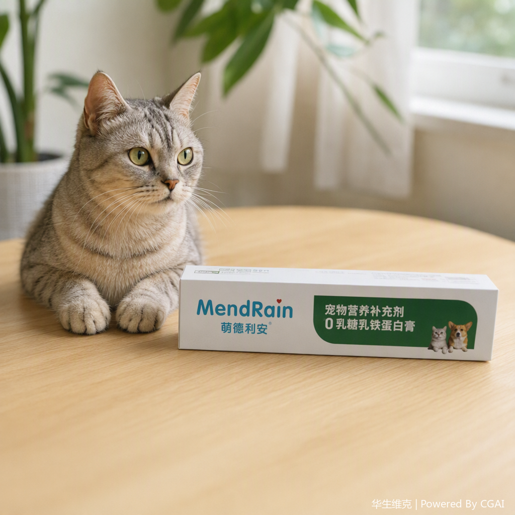 Huasheng Weike Mengdelian Immune Enhancement Cream 120ml. Cat, Dog and cow colostrum to enhance self-protection. Lactoferrin. Cat pet health supplement details Picture