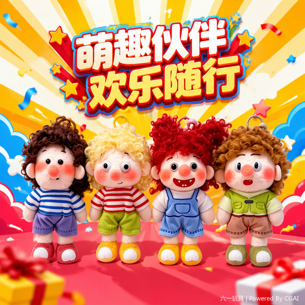 毛绒公仔、玩偶、娃娃实物图