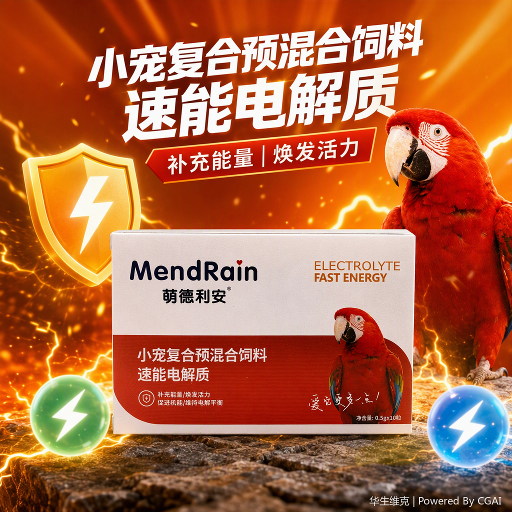 Watson Vik Mengdilian Bird uses compound premixed feed and Speedenergy electrolyte to replenish energy, invigorate vitality, promote function and maintain electrolytic balance