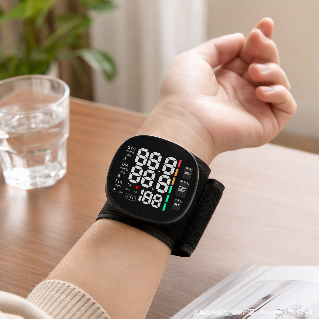 Home digital blood pressure monitor, fully automatic upper arm health measurement blood pressure monitor, portable medical-grade home device