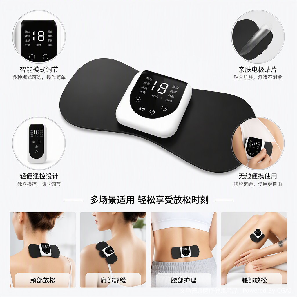 Multi-functional home massager, portable shoulder, neck and waist full-body relaxation physiotherapy device, health and wellness products Application Scenario