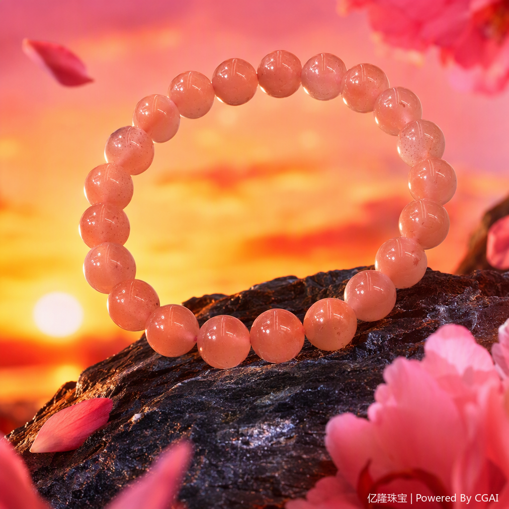 Fashionable red beaded bracelet for ladies, a retro accessory, simple and versatile, trendy bracelet gift Specification image