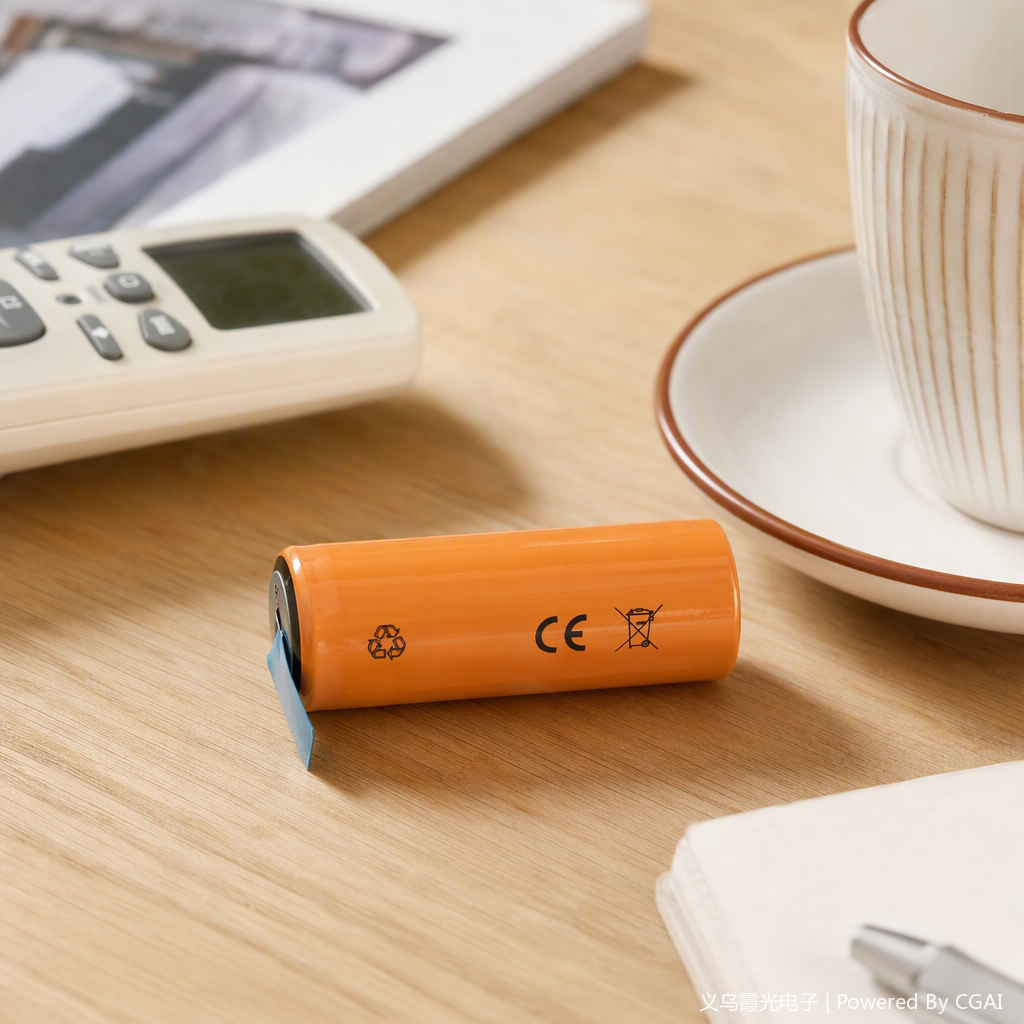 The multi-functional orange cylindrical battery features high performance and long life, suitable for electronic devices details Picture